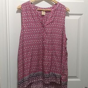 Faded Glory Hi-lo sleeveless blouse/tank. XXL